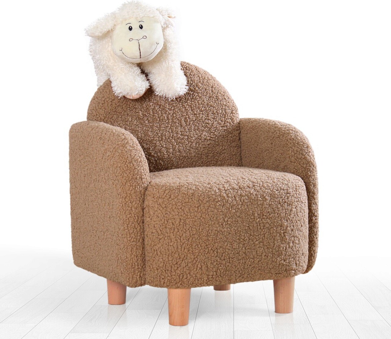 Fotoliu pentru copii, Atelier del Sofa, 209FLF1117, Cafeniu - imagine 7